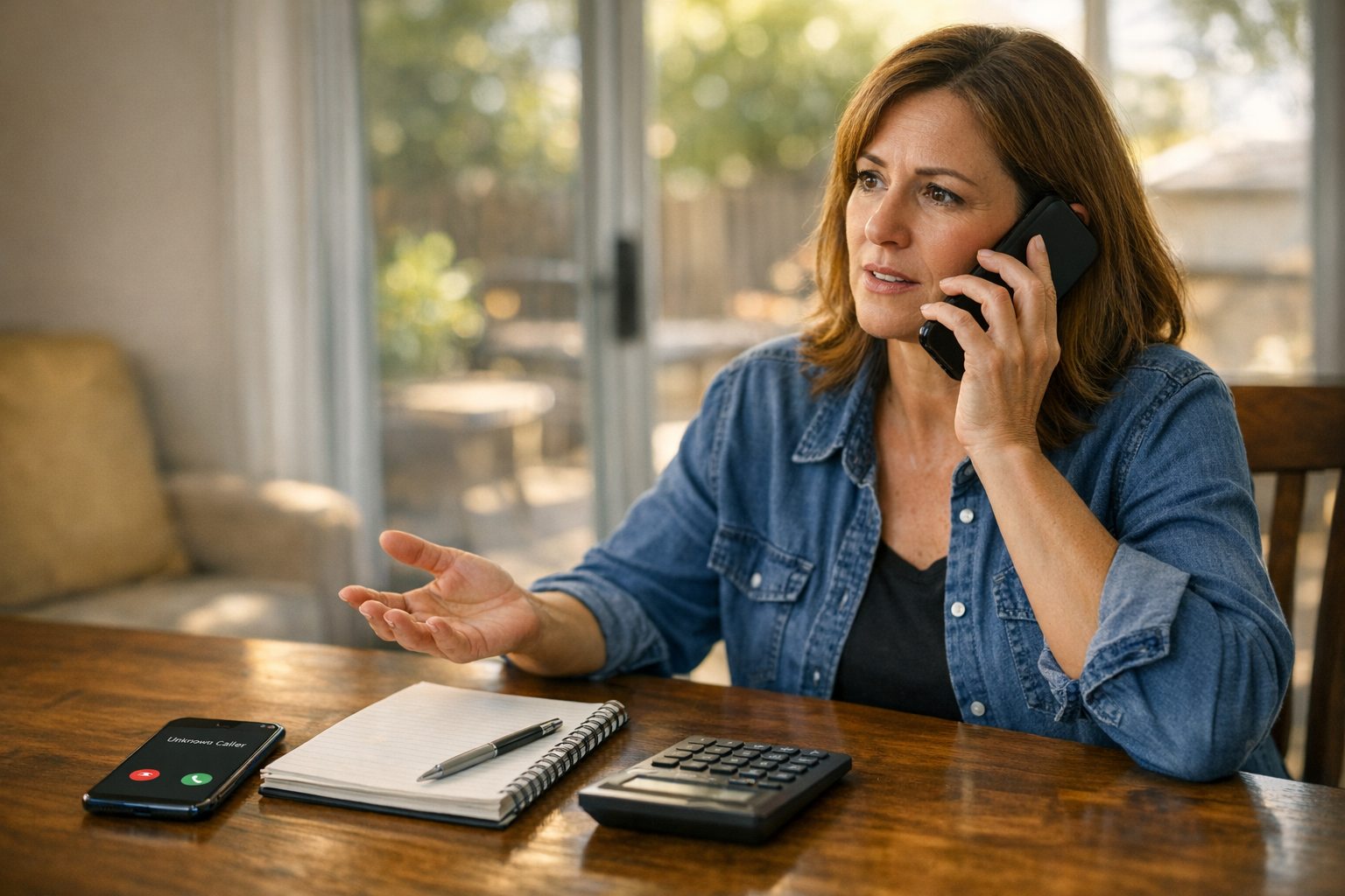 Family member makes a careful follow-up call while ignoring an unverified caller about a custody transfer.